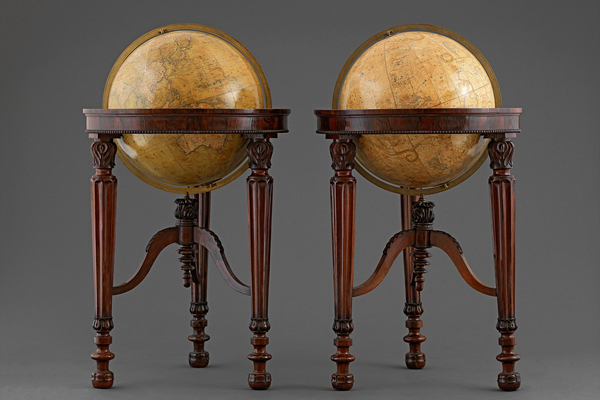 Terrestrial Globe and Celestial Globe by Newton & Son