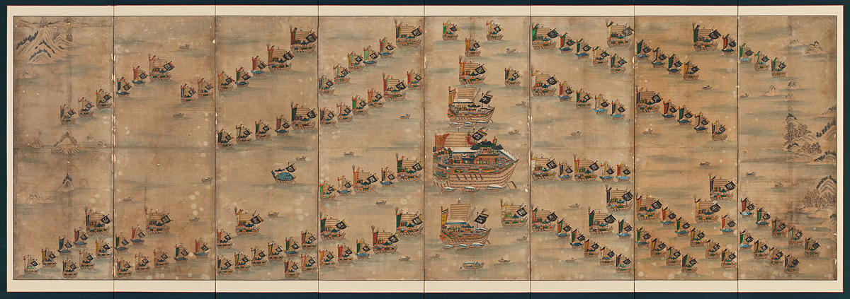 수군조련도 병풍2