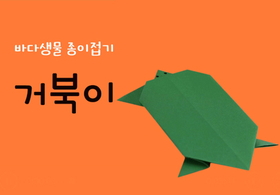 바다생물 종이접기 거북이