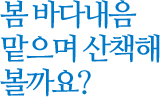 봄 바다 내음 맡으며 산책해 볼까요?