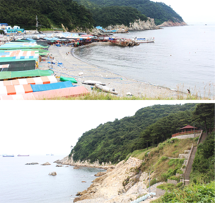 감지해변(자갈마당)