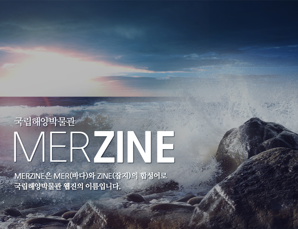 국립해양박물관 MERZINE MERZINE은 MER(바다)와 ZINE(잡지)의 합성어로 국립해양박물관 웹진의 이름입니다.