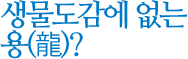 생물도감에 없는 용(龍)?